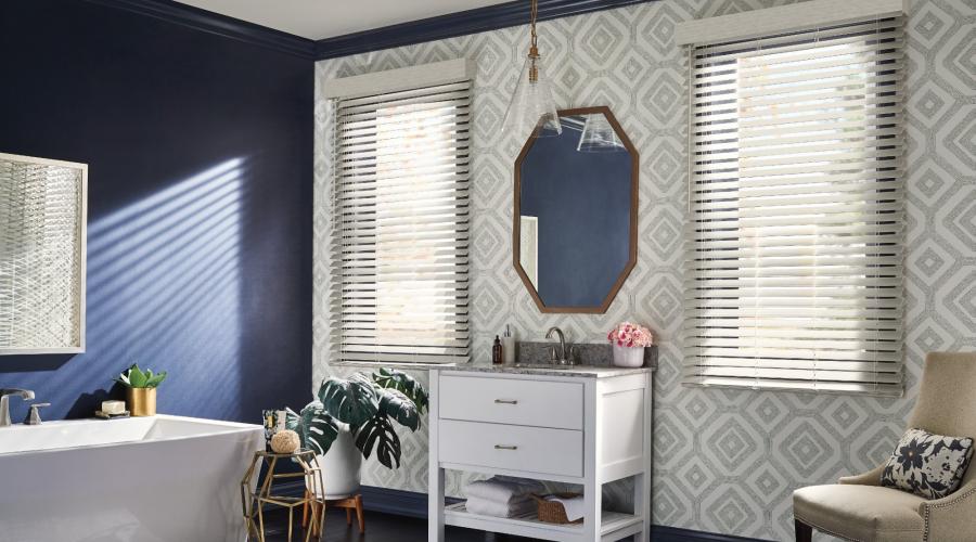 Faux wood blinds